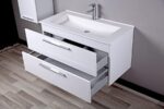 Elke 24″ Glossy Gray Acrylic Bathroom Vanity - Image 4