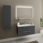 Elke 24″ Glossy Gray Acrylic Bathroom Vanity