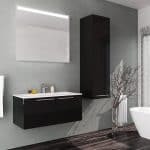 Aspe 24" Black Acrylic Bathroom Vanity
