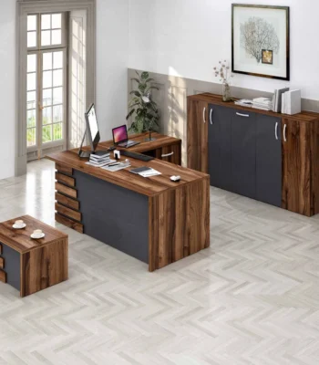 Atlas 71″ Wood Office Furniture Set of 3pcs