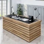 Elise 87″ Wood Office Furniture Set of 4pcs