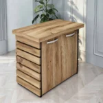 Elise 87″ Wood Office Furniture Set of 4pcs