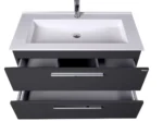 Elke 24 Inch Single Sink Wood Bathroom Vanity with LED Mirror
