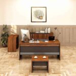 Arya 71" Wood Home Office Furniture Set of 4pcs - Image 2