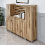 Elise 87" Wood Office Furniture Set of 4pcs - Image 4