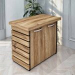 Elise 87" Wood Office Furniture Set of 4pcs - Image 5