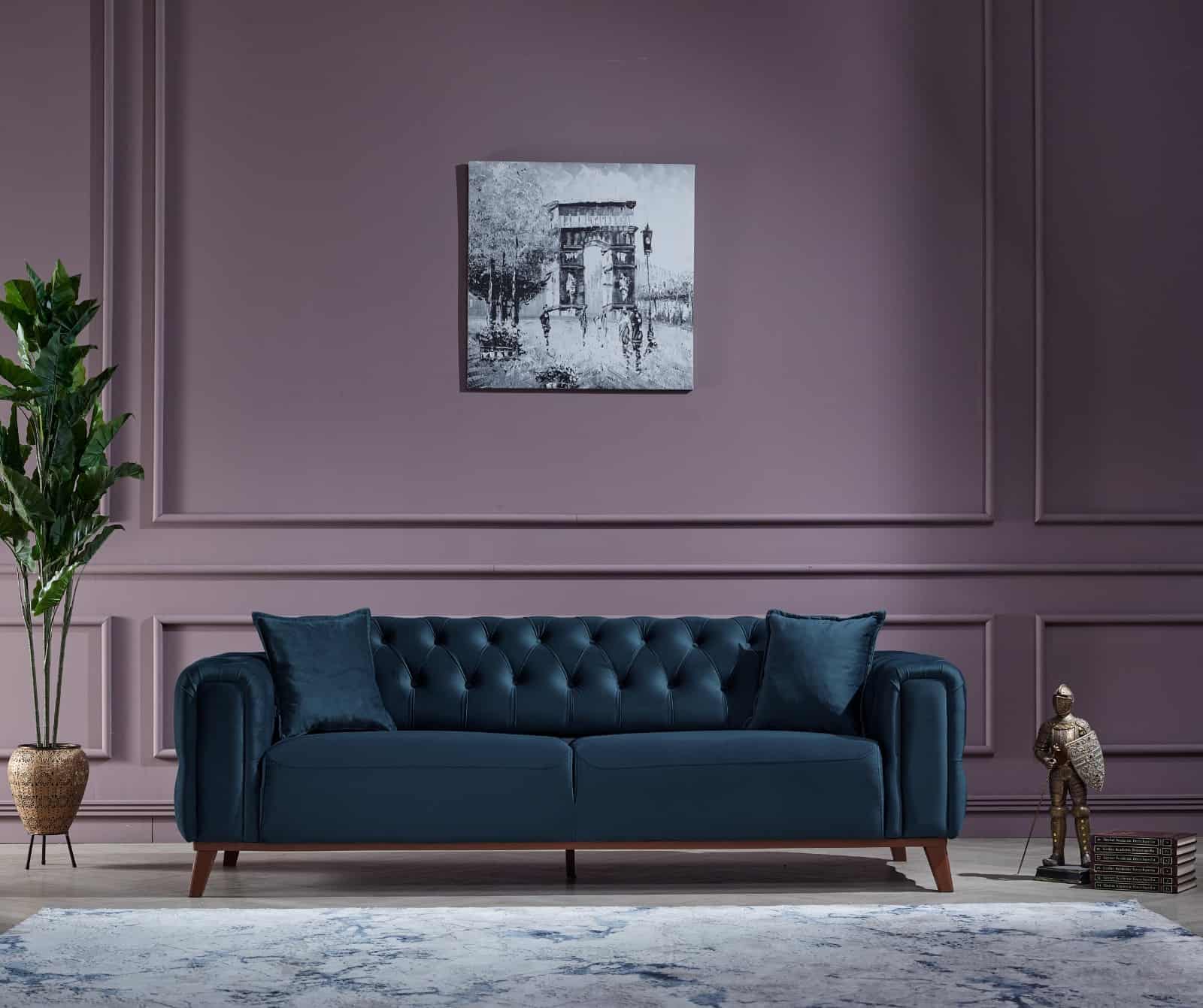 Onvervangbaar Evaluatie genie Casa Mare Anzer Blue 3 Seater Sofa – Casa Mare