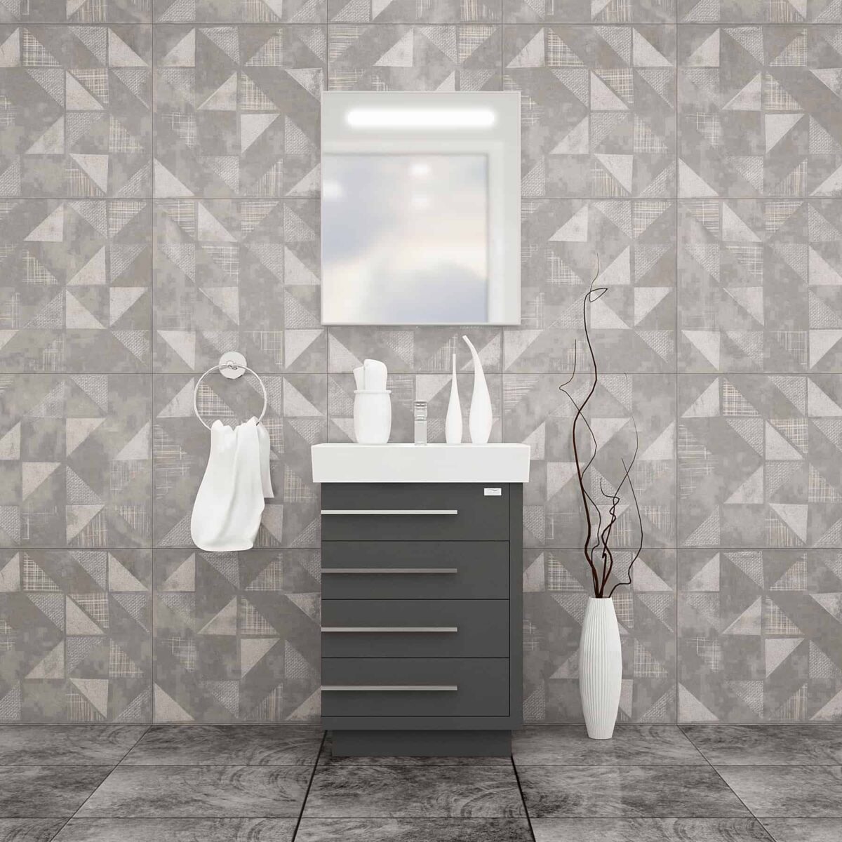 domenico gray Bathroom Vanity