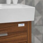 Domenico 32 Inch Wood Single Sink Bathroom Vanity with LED Mirror (Matte Walnut) - Image 5