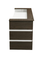 Mares 87" Wood Office Reception Desk Counter & Drawers (Walnut) - Image 6