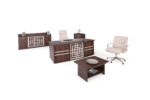 Astoria 87" Wood Office Furniture Set of 4pcs
