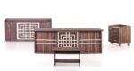 Astoria 87" Wood Office Furniture Set of 4pcs - Image 2
