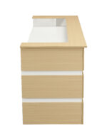 Mares 87" Wood Office Reception Desk Counter & Drawers (Cream) - Image 5