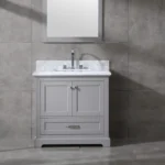 Mareo 36″ Solid Wood Single Sink Bathroom Vanity with Mirror