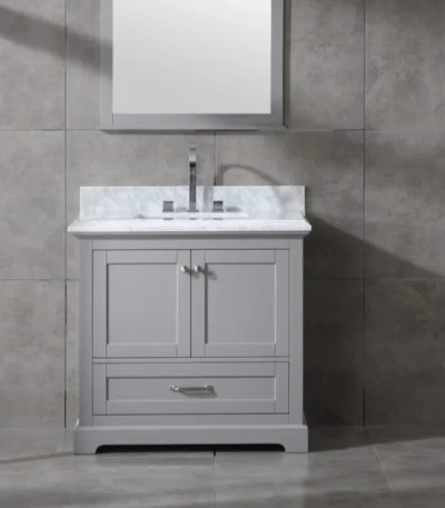 Mareo 36″ Solid Wood Single Sink Bathroom Vanity with Mirror