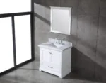Mareo 36″ Solid Wood Single Sink Bathroom Vanity with Mirror - Image 6