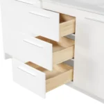 Nona 72″ Solid Wood Double Sink Bathroom Vanity (White)